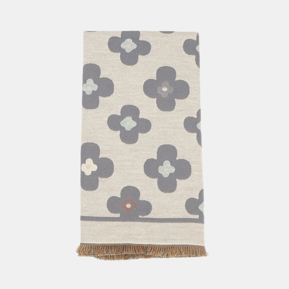 Antigone | Floral Double Sided Scarf - Light Blue | Shut the Front Door