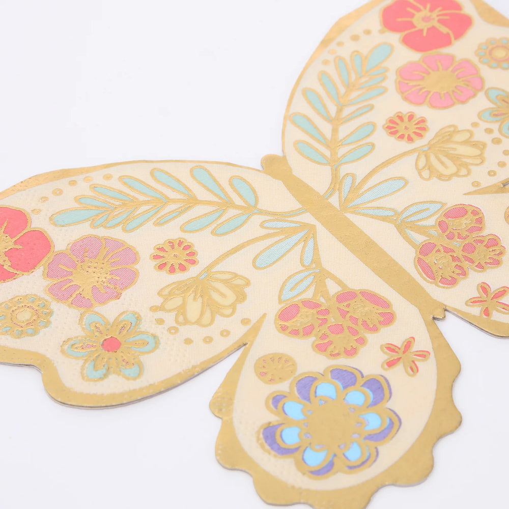 Meri Meri | Floral Butterfly Napkins Pkt 16 | Shut the Front Door