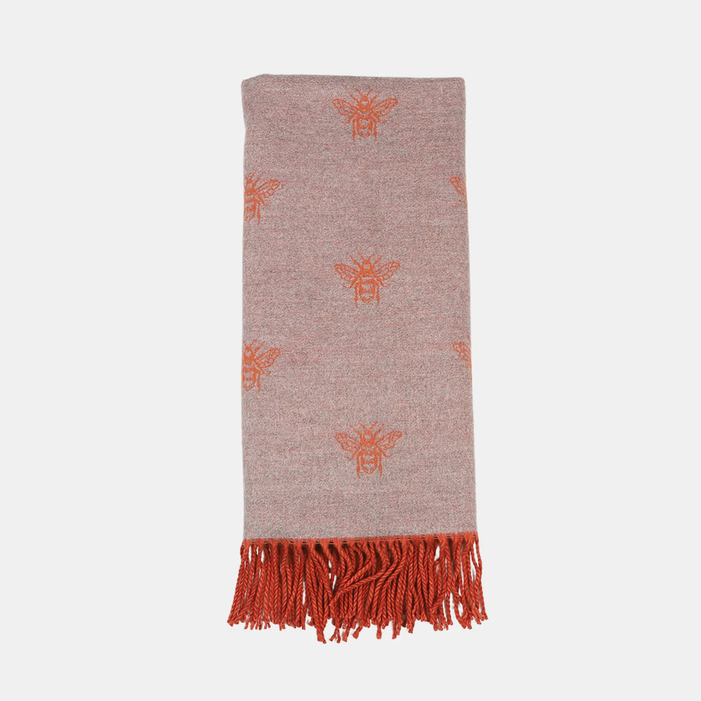 Antigone | Honey Bee Double Sided Scarf - Orange | Shut the Front Door