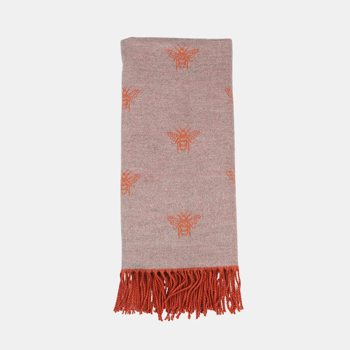 Antigone | Honey Bee Double Sided Scarf - Orange | Shut the Front Door