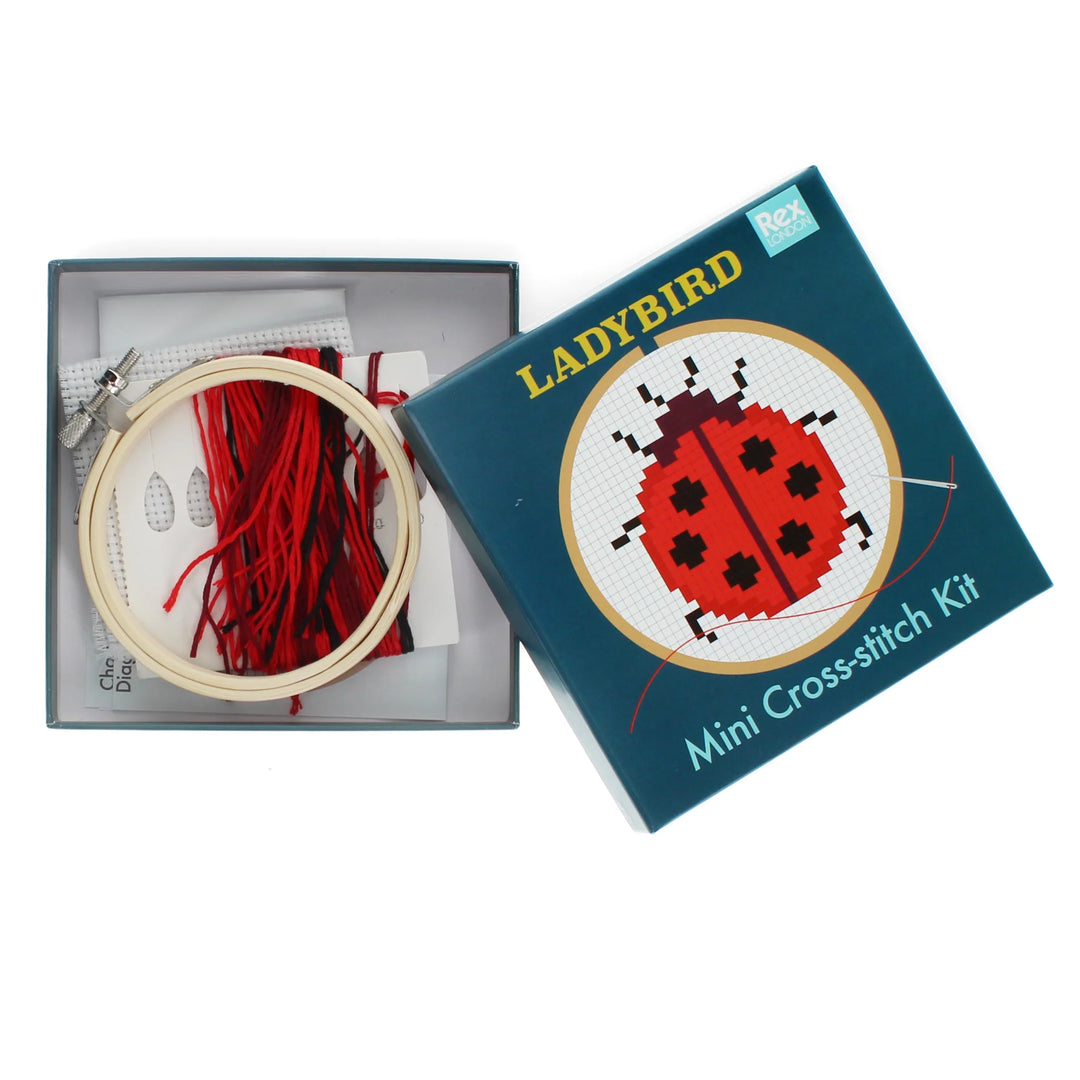 Rex London | Mini Cross-Stitch Kit - Ladybird | Shut the Front Door