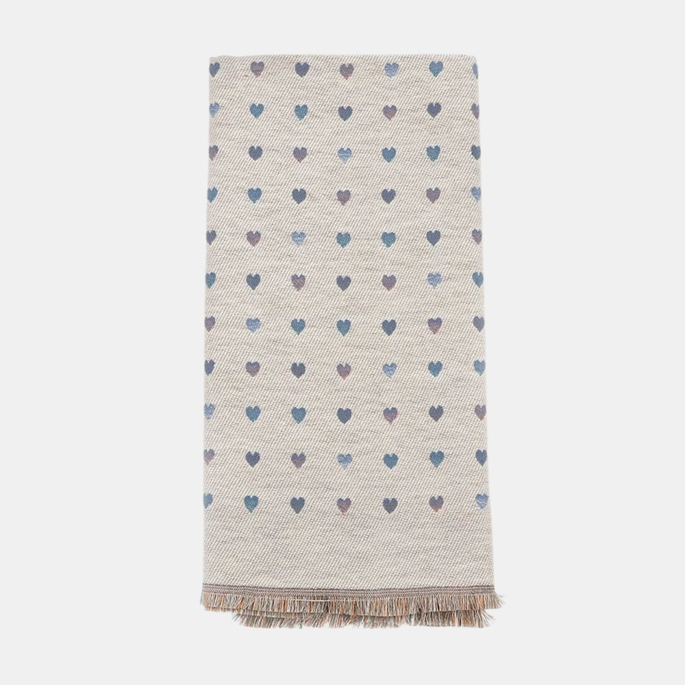 Antigone | Hearts Double Sided Scarf - Light Blue | Shut the Front Door