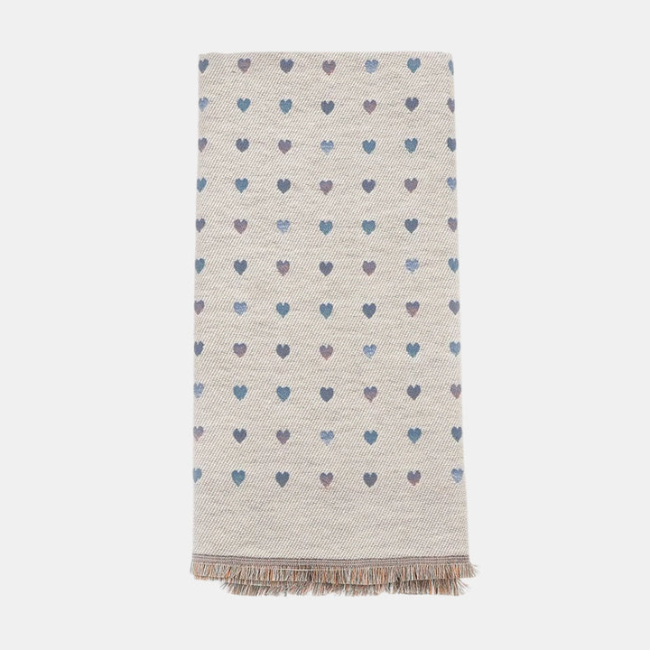 Antigone | Hearts Double Sided Scarf - Light Blue | Shut the Front Door
