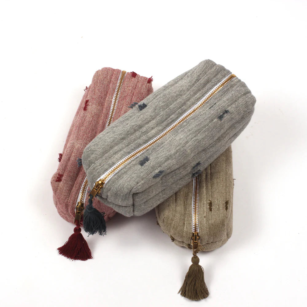 Raine & Humble | Tuft Beauty Bag - Dark Slate | Shut the Front Door