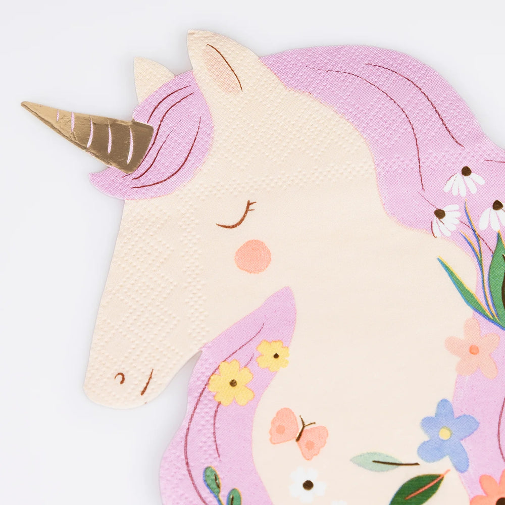Meri Meri | Meadow Unicorns Shaped Napkins | Shut the Front Door
