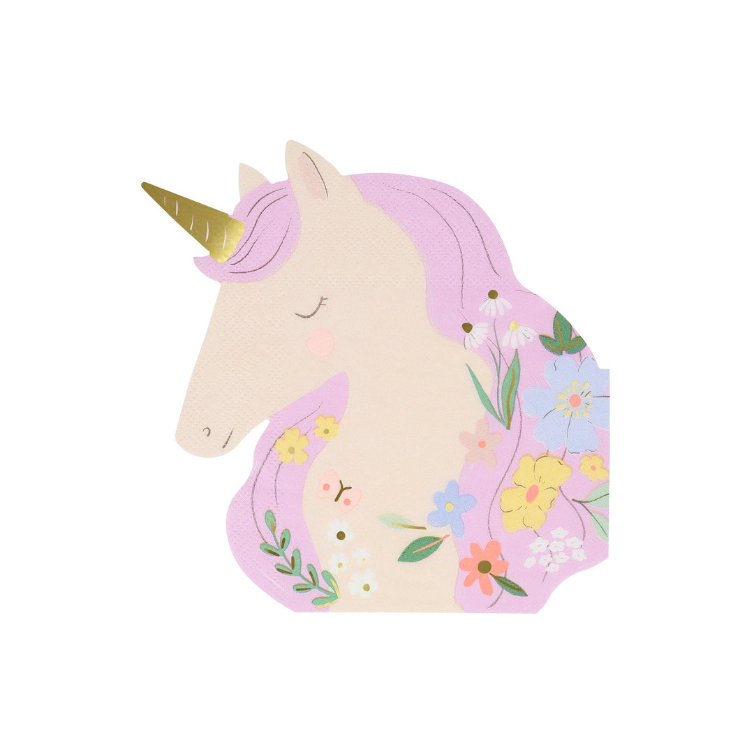 Meri Meri | Meadow Unicorns Shaped Napkins | Shut the Front Door