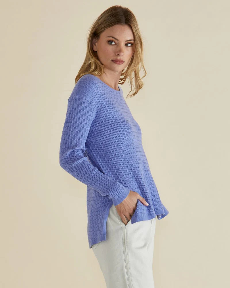 Betty Basics | Cable Mini Jumper - Powder Blue | Shut the Front Door