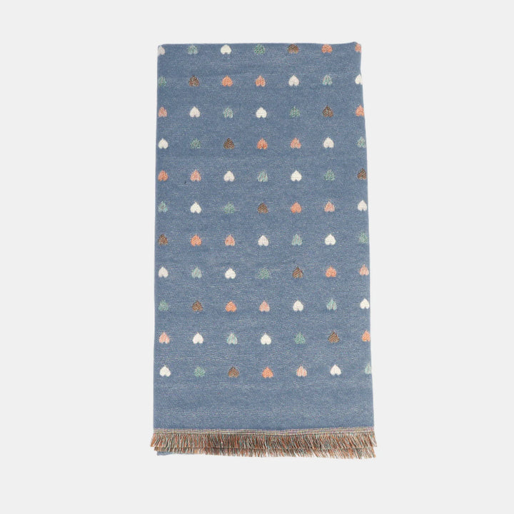 Antigone | Hearts Double Sided Scarf - Light Blue | Shut the Front Door