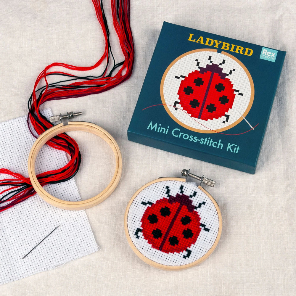 Rex London | Mini Cross-Stitch Kit - Ladybird | Shut the Front Door