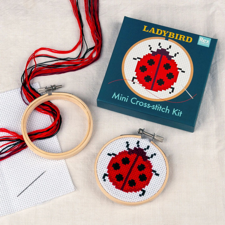 Rex London | Mini Cross-Stitch Kit - Ladybird | Shut the Front Door