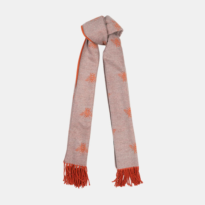 Antigone | Honey Bee Double Sided Scarf - Orange | Shut the Front Door