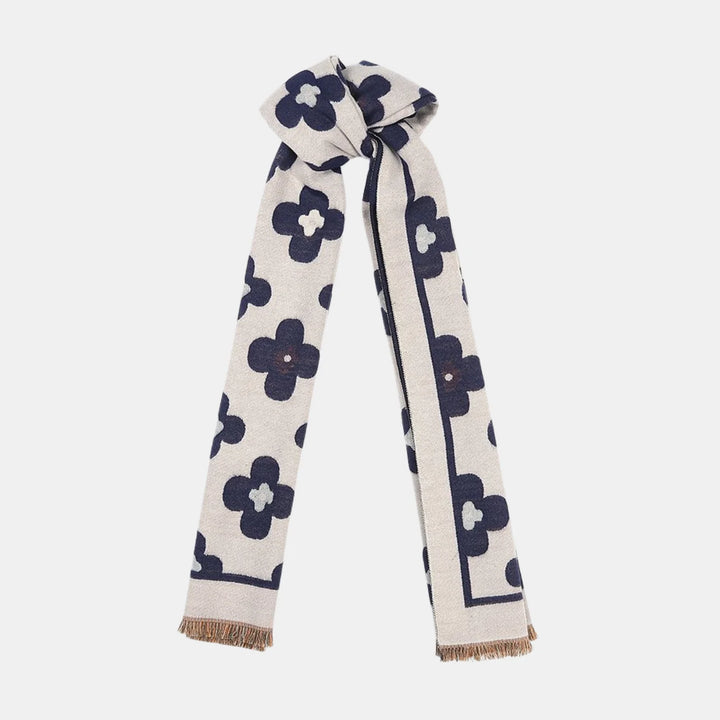 Antigone | Floral Double Sided Scarf - Navy Blue | Shut the Front Door