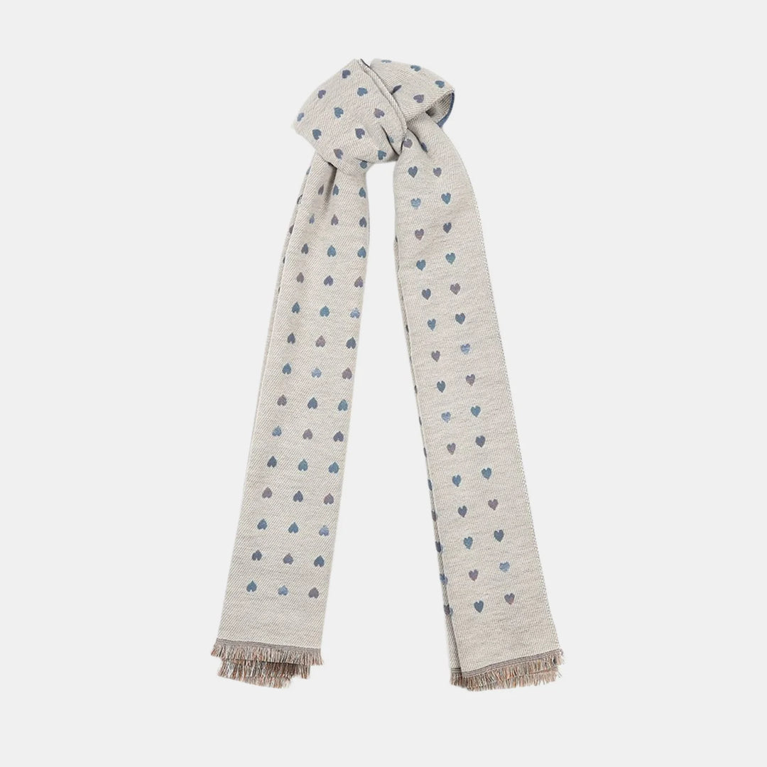 Antigone | Hearts Double Sided Scarf - Light Blue | Shut the Front Door