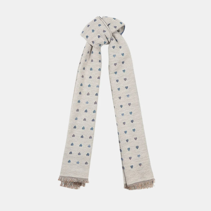 Antigone | Hearts Double Sided Scarf - Light Blue | Shut the Front Door