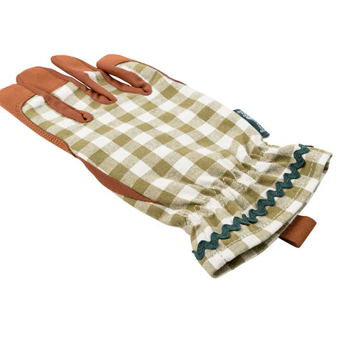 Burgon & Ball | Colour Collection Gloves - Olive Check | Shut the Front Door