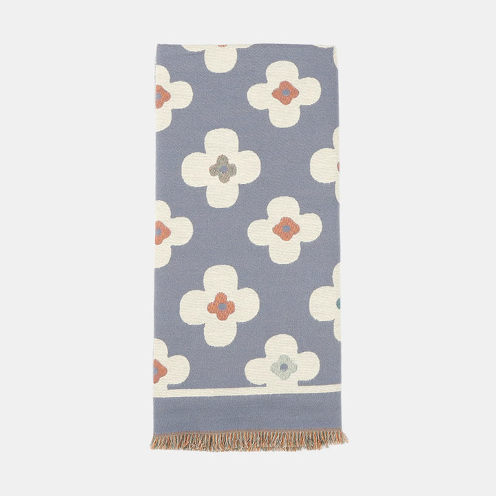 Antigone | Floral Double Sided Scarf - Light Blue | Shut the Front Door