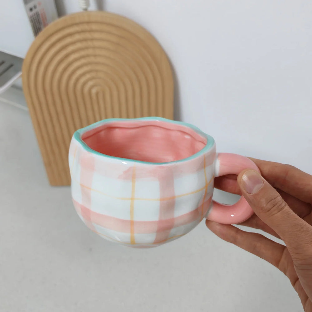 Garcia | Alice Mug - Check Pink | Shut the Front Door