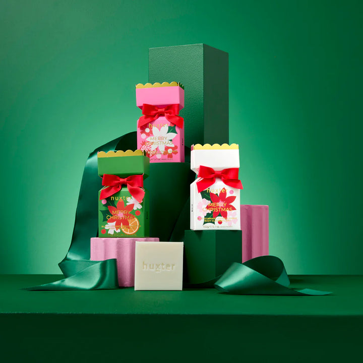 Body Cleansing Bar Bon Bon White - Xmas Flowers Collection