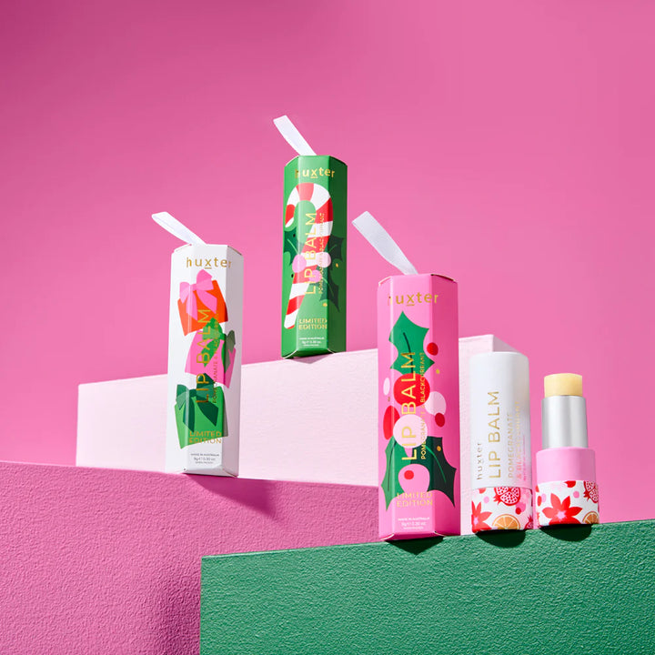 Hanging Lip Balm Pink - Xmas Flowers Collection