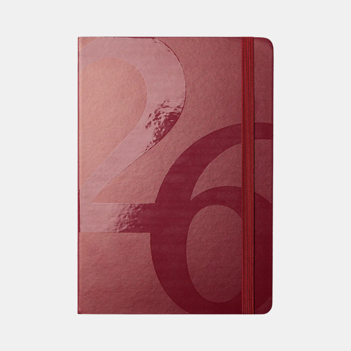 Milligram | 2026 Weekly Agenda Diary A5 -Cherry | Shut the Front Door