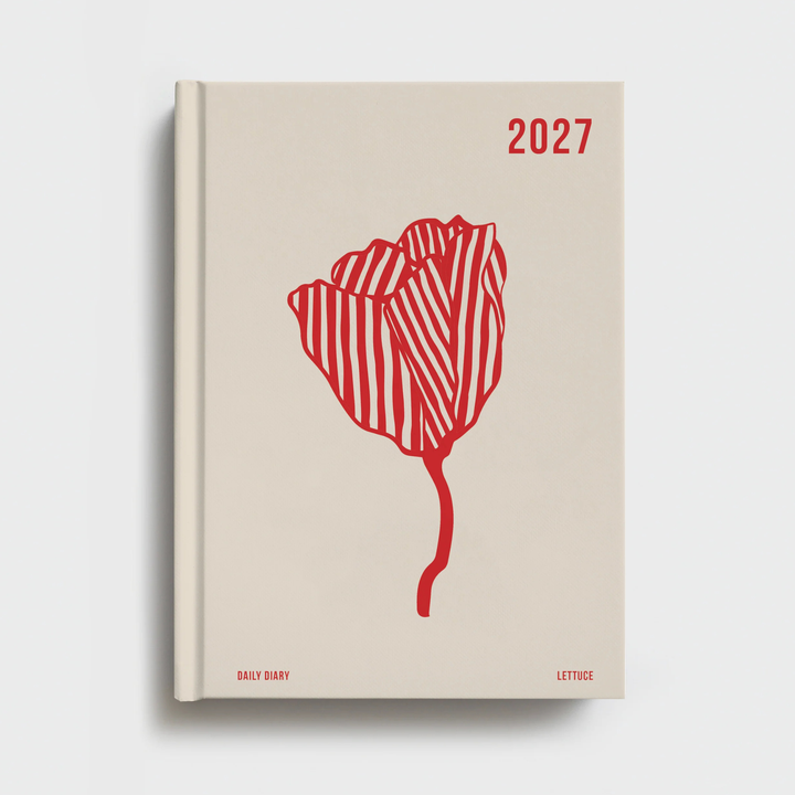 2027 Daily Diary - Red Bloom
