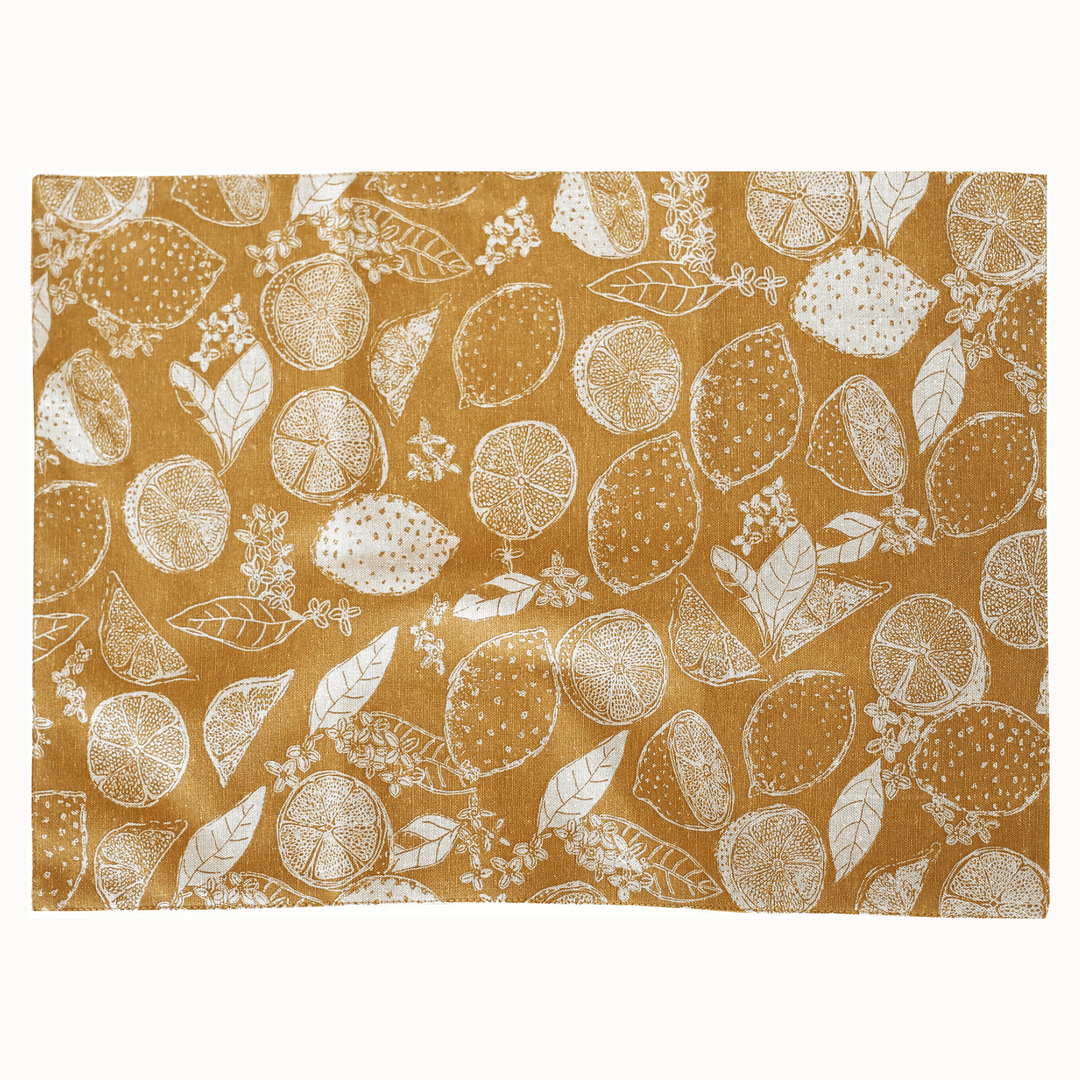 Raine & Humble | Lemon Marmalade Placemat S/4 - Golden Yellow | Shut the Front Door