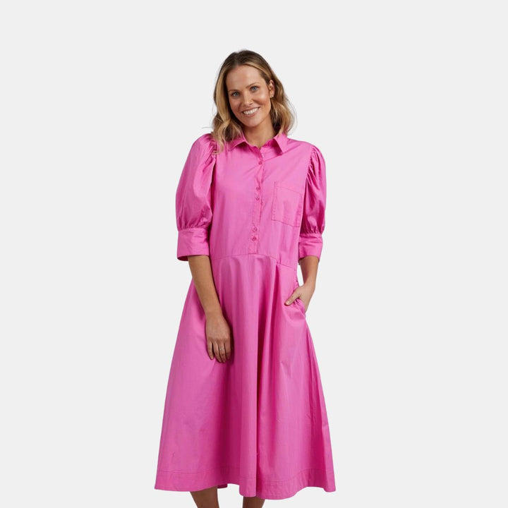 Elm Knitwear | Primrose Dress - Super Pink | Shut the Front Door