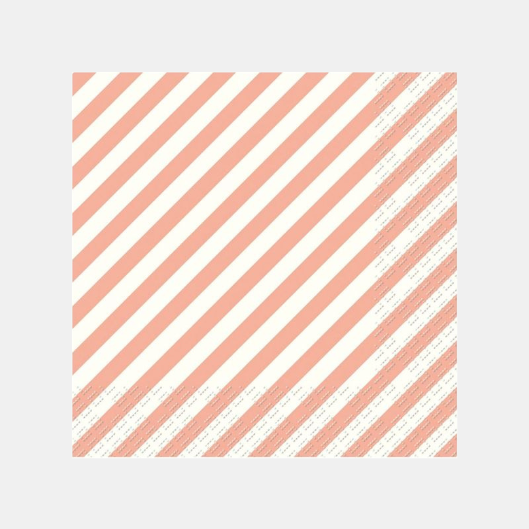 Stewo | Stribe Tangerine Stripe Napkins Large pk20 | Shut the Front Door