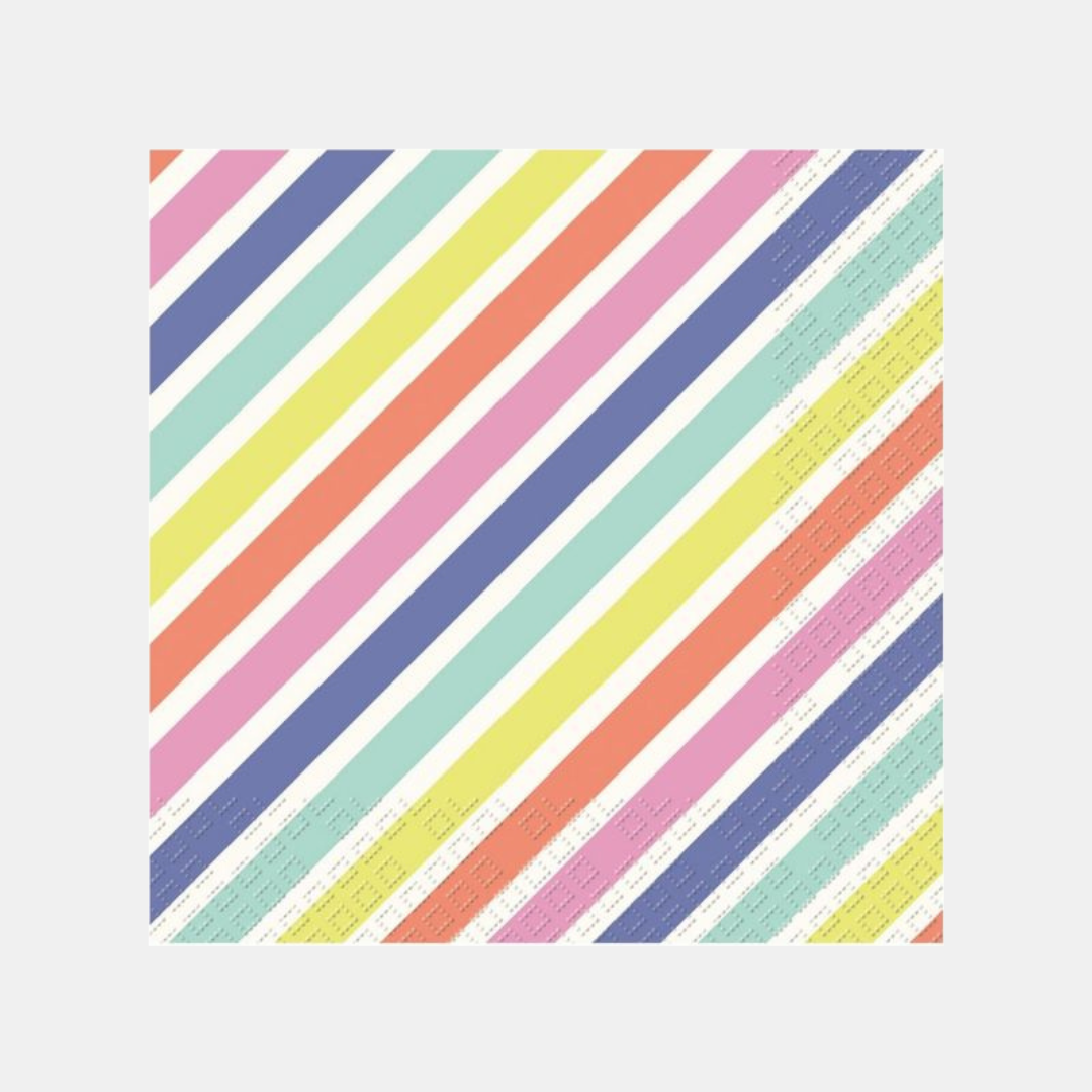 Stewo | Pan Multi Stripe Napkins Large pk 20 | Shut the Front Door