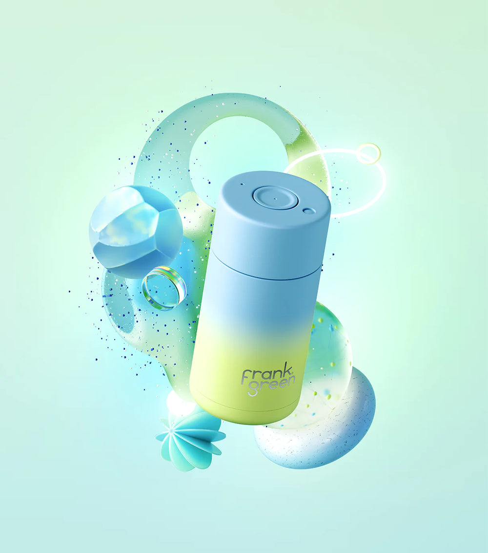 Frank Green | Frank Green Smart Cup 12oz Gradient Sky Blue/Pistachio Green | Shut the Front Door