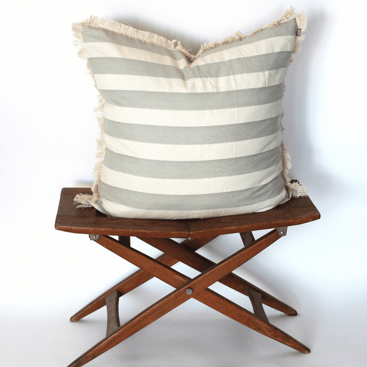 Raine & Humble | Bold Stripe Cushion - Sage | Shut the Front Door