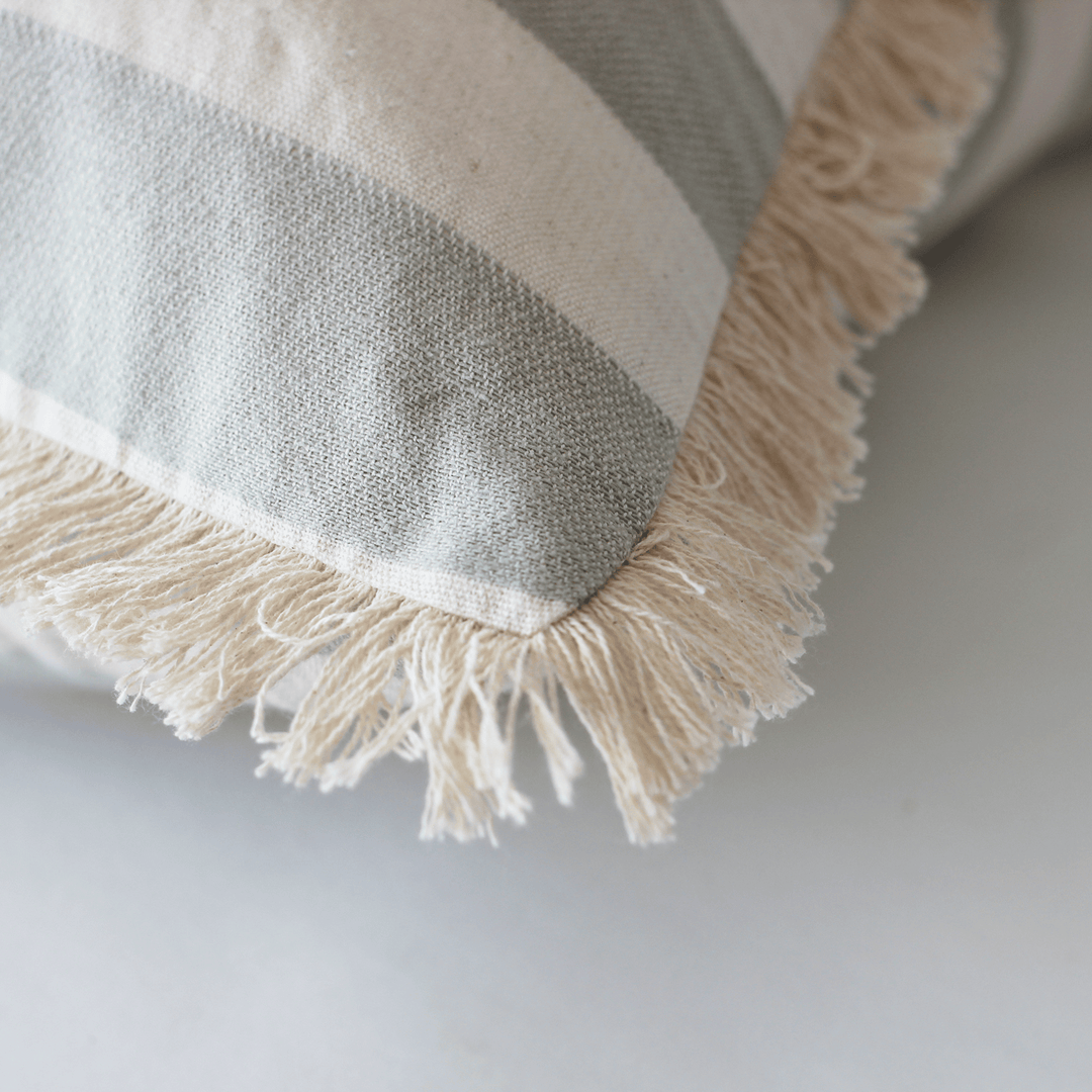 Raine & Humble | Bold Stripe Cushion - Sage | Shut the Front Door
