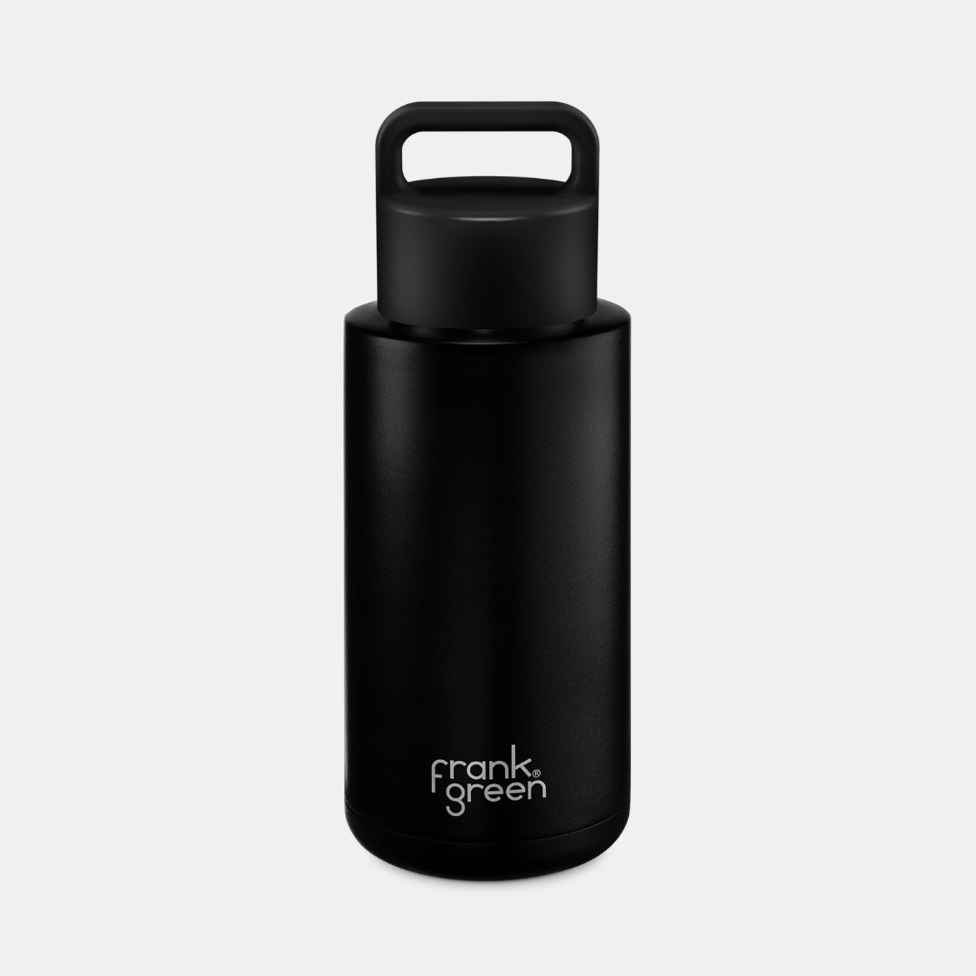 Frank Green | Ceramic Lined Reusable Bottle 34oz Grip Finish - Deep Ocean | Shut the Front Door