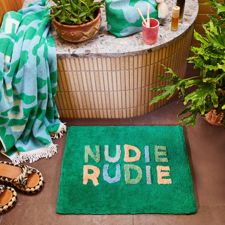 SAGE & CLARE | Nudie Rudie Bath Mat Mini - Perilla | Shut the Front Door