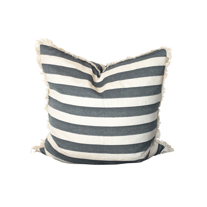 Raine & Humble | Bold Stripe Cushion - Dark Slate | Shut the Front Door