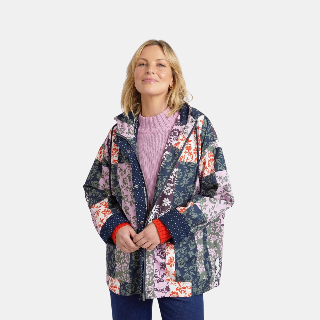 Elm Knitwear | Linear Floral Raincoat - Print | Shut the Front Door