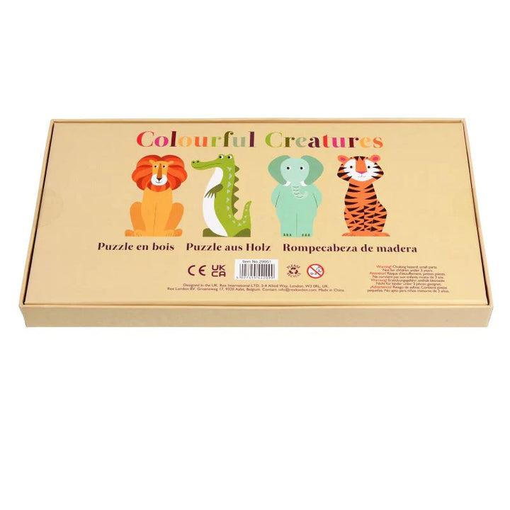 Rex London | Colourful Creatures Wooden Puzzle | Shut the Front Door