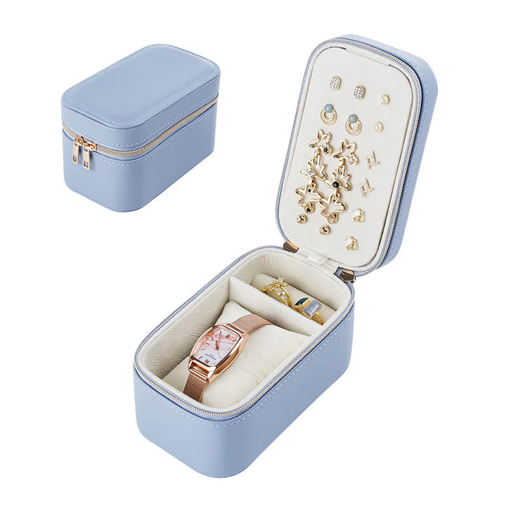 Layla Rect Jewellery Box - Blue