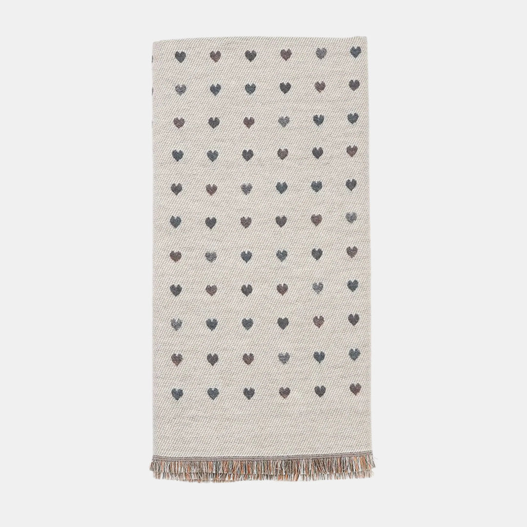 Antigone | Hearts Double Sided Scarf - Grey | Shut the Front Door