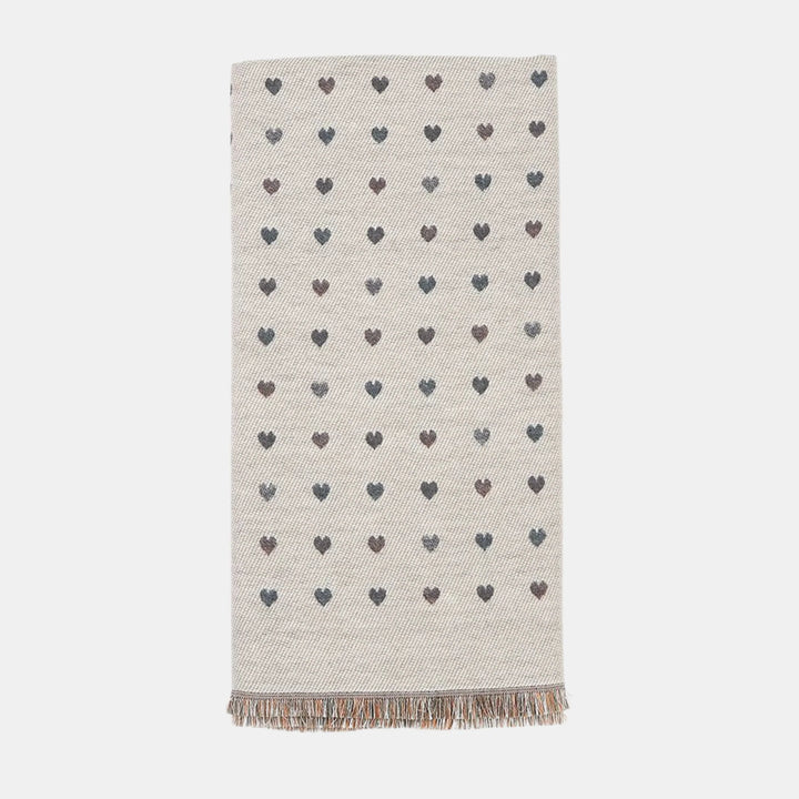 Antigone | Hearts Double Sided Scarf - Grey | Shut the Front Door
