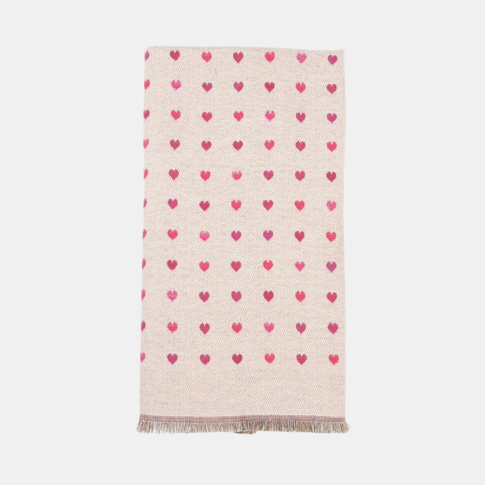 Antigone | Hearts Double Sided Scarf - Maroon | Shut the Front Door