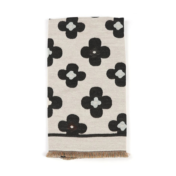 Antigone | Floral Double Sided Scarf - Black | Shut the Front Door