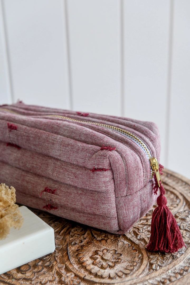 Raine & Humble | Tuft Beauty Bag - Ruby | Shut the Front Door