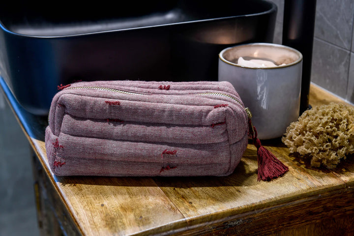 Raine & Humble | Tuft Beauty Bag - Ruby | Shut the Front Door