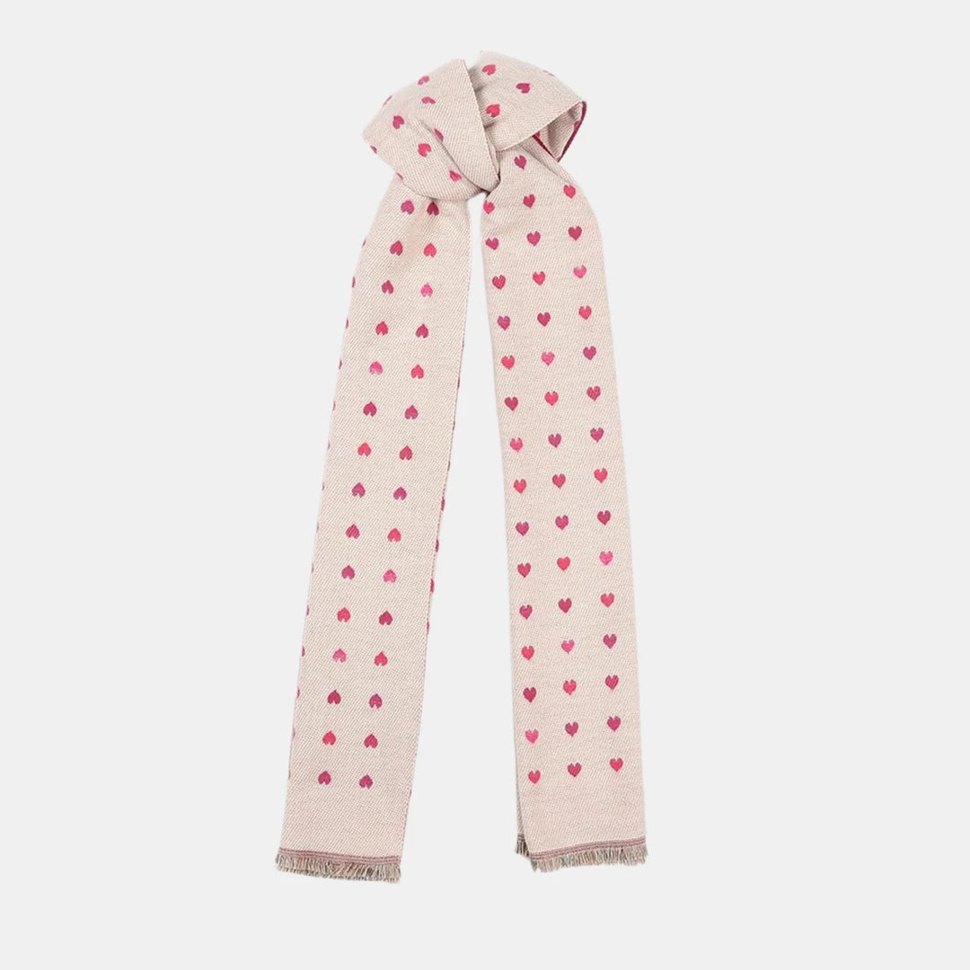 Antigone | Hearts Double Sided Scarf - Maroon | Shut the Front Door