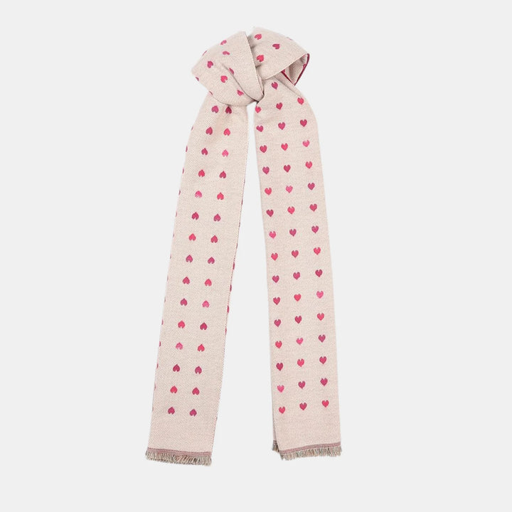Antigone | Hearts Double Sided Scarf - Maroon | Shut the Front Door