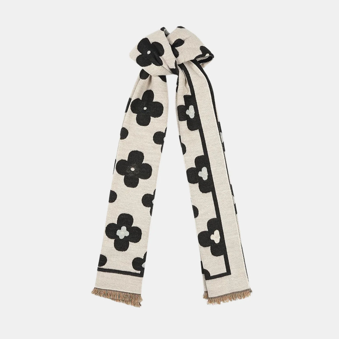 Antigone | Floral Double Sided Scarf - Black | Shut the Front Door