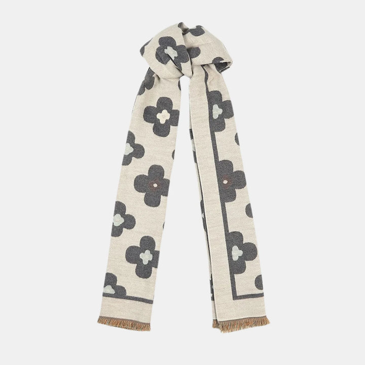Antigone | Floral Double Sided Scarf - Grey | Shut the Front Door