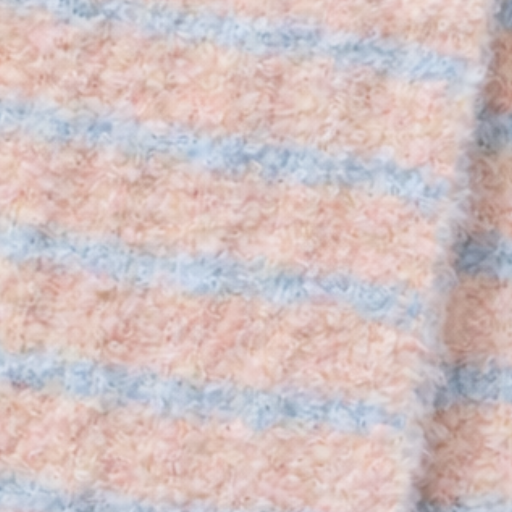 Antigone | Elyra Knitted Scarf - Blush Blue Stripe | Shut the Front Door
