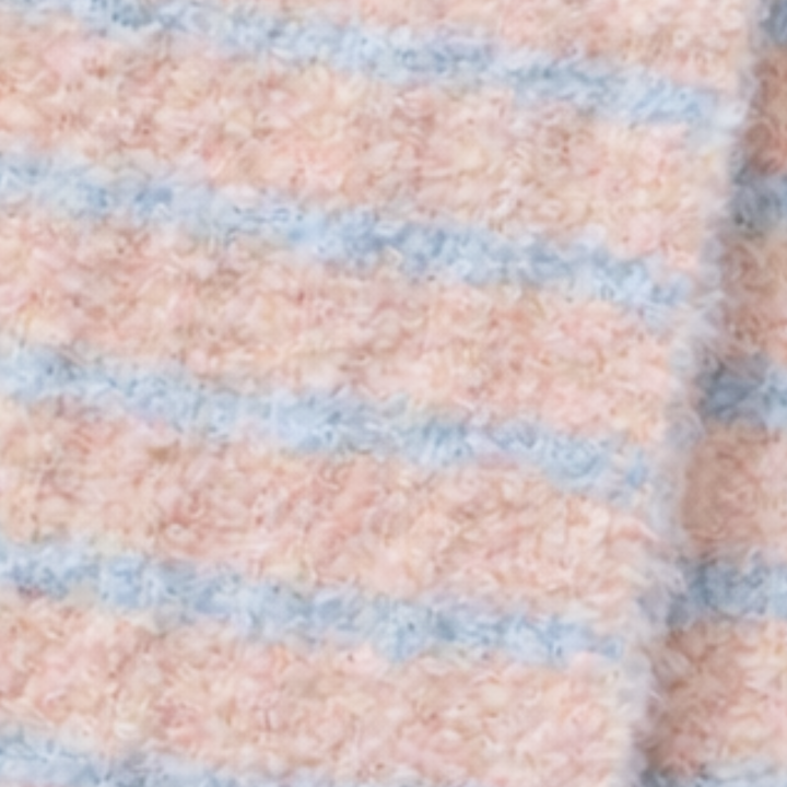 Antigone | Elyra Knitted Scarf - Blush Blue Stripe | Shut the Front Door